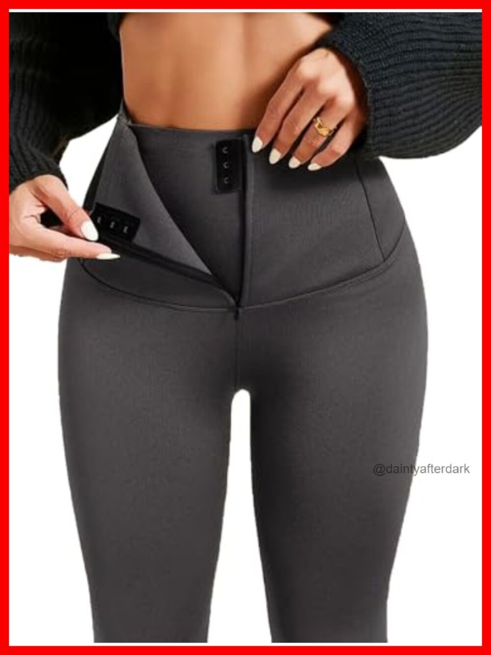High Waist Tummy Control Butt Lifting Leggings Yoga Pants Front Zipper